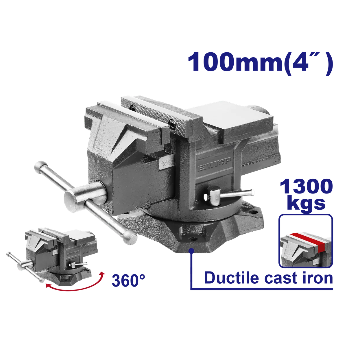 EBVE0401 100mm重型鐵工台虎鉗