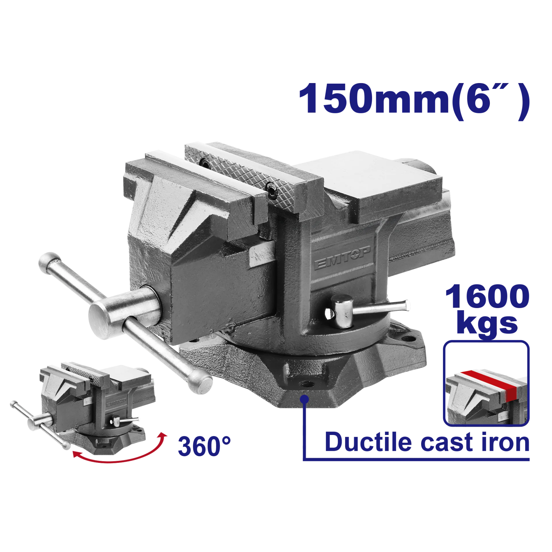 EBVE0601 150mm重型鐵工台虎鉗