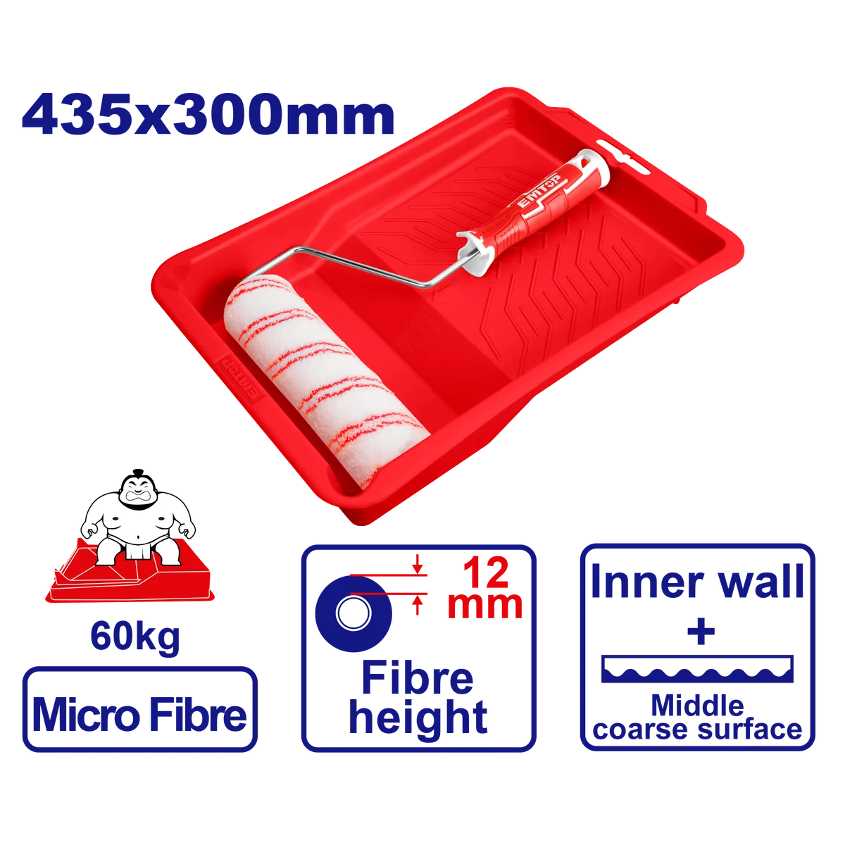 ECBH16093801 超細纖維滾筒刷套裝/9''/12mm
