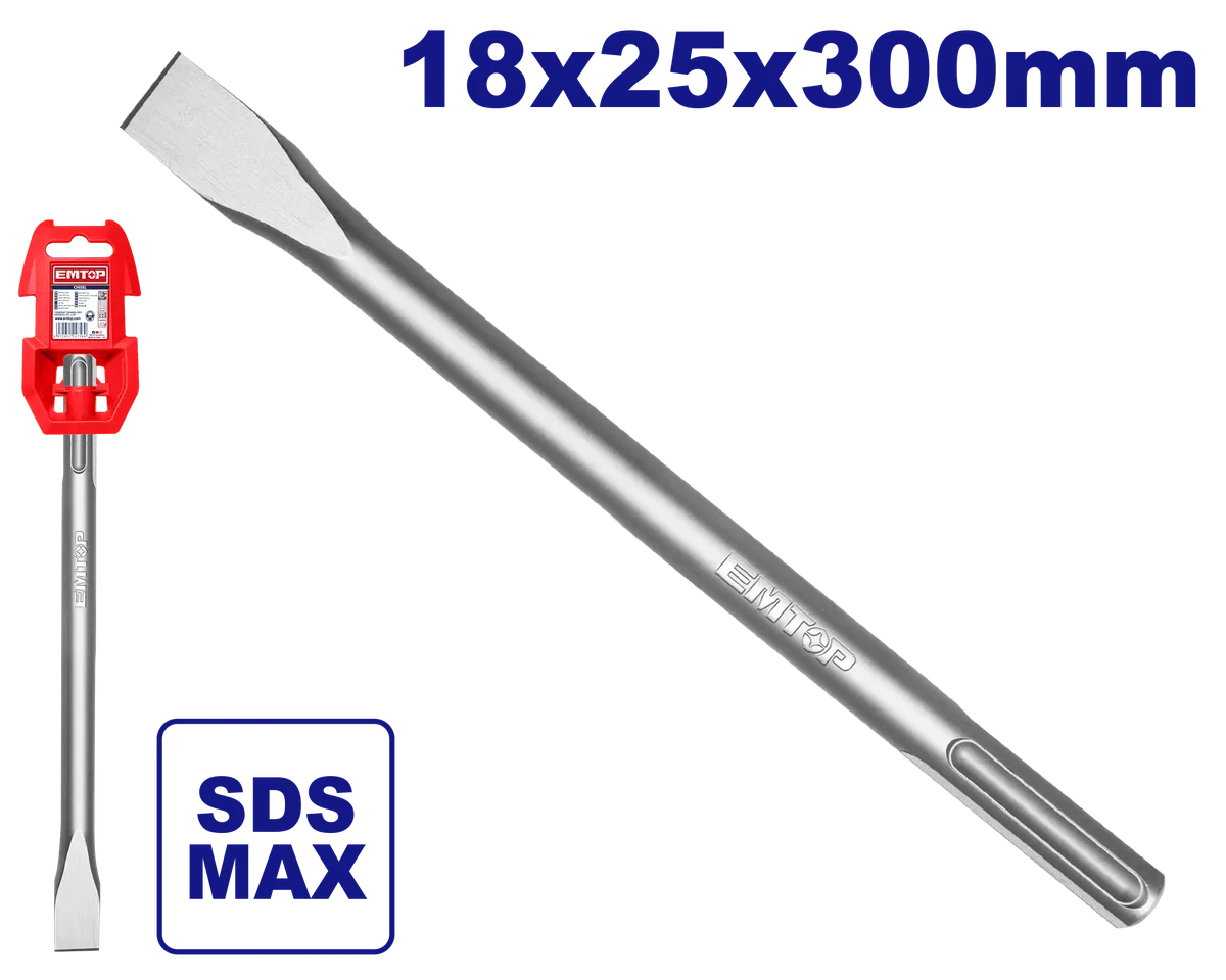 ECHS633002 18×300×25mm五溝SDS Max電鎚扁鑿