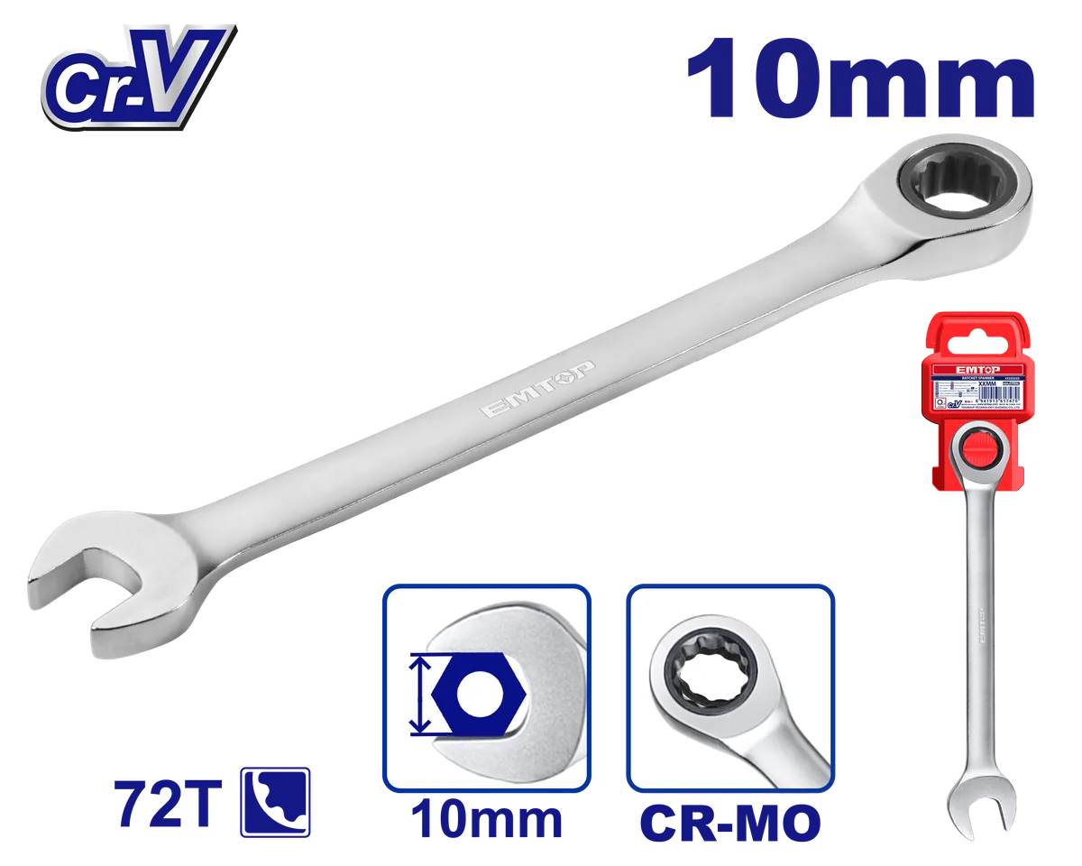 ECSPAR101 10mm單向棘輪兩用扳手