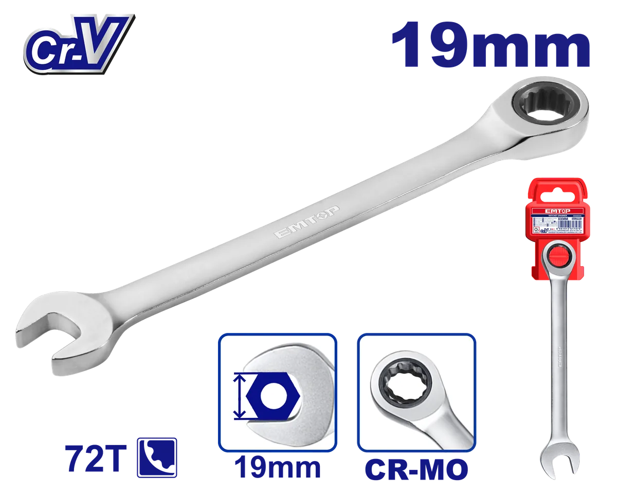 ECSPAR191 19mm單向棘輪兩用扳手