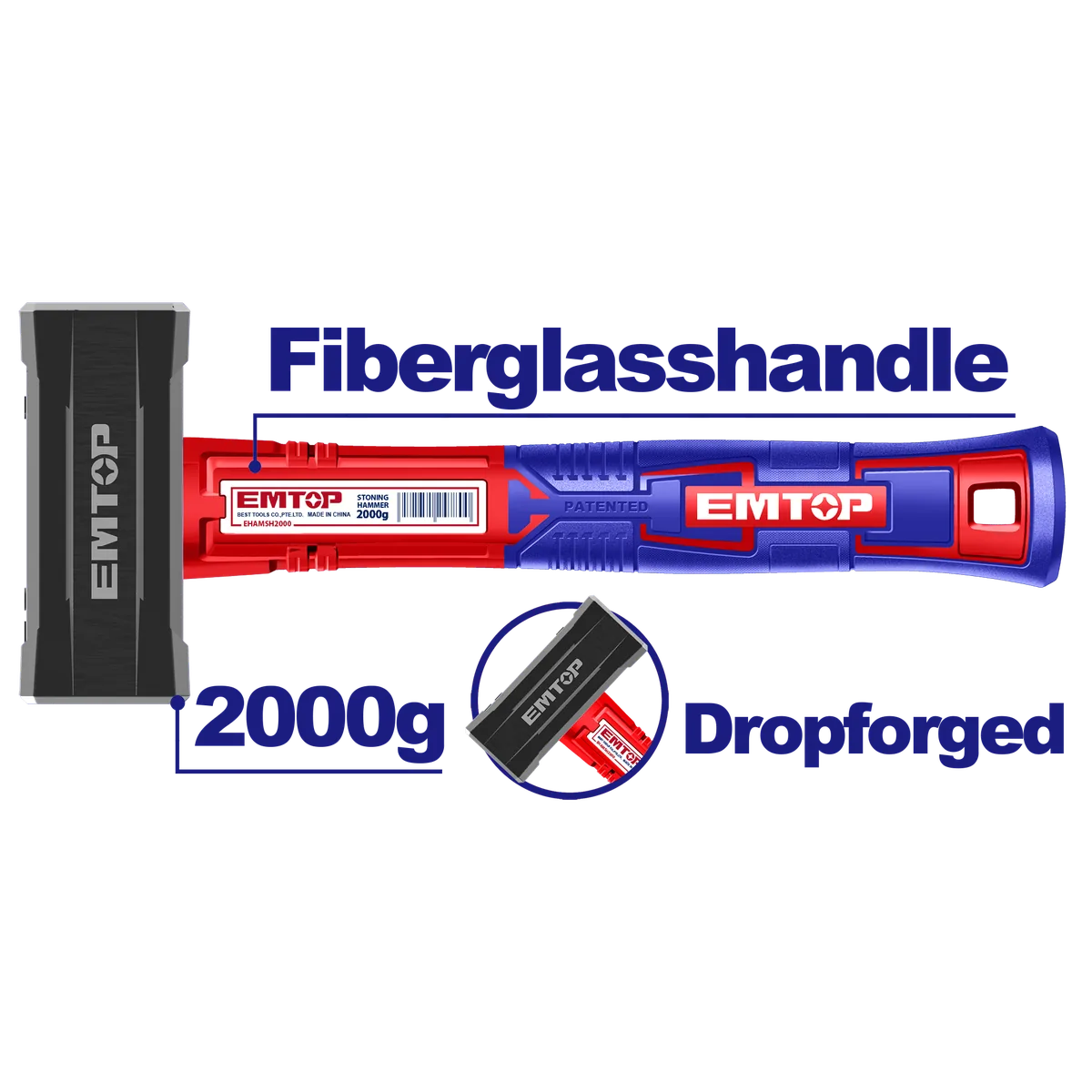 EHAMSH2000 2000g高碳鋼專業打石鎚