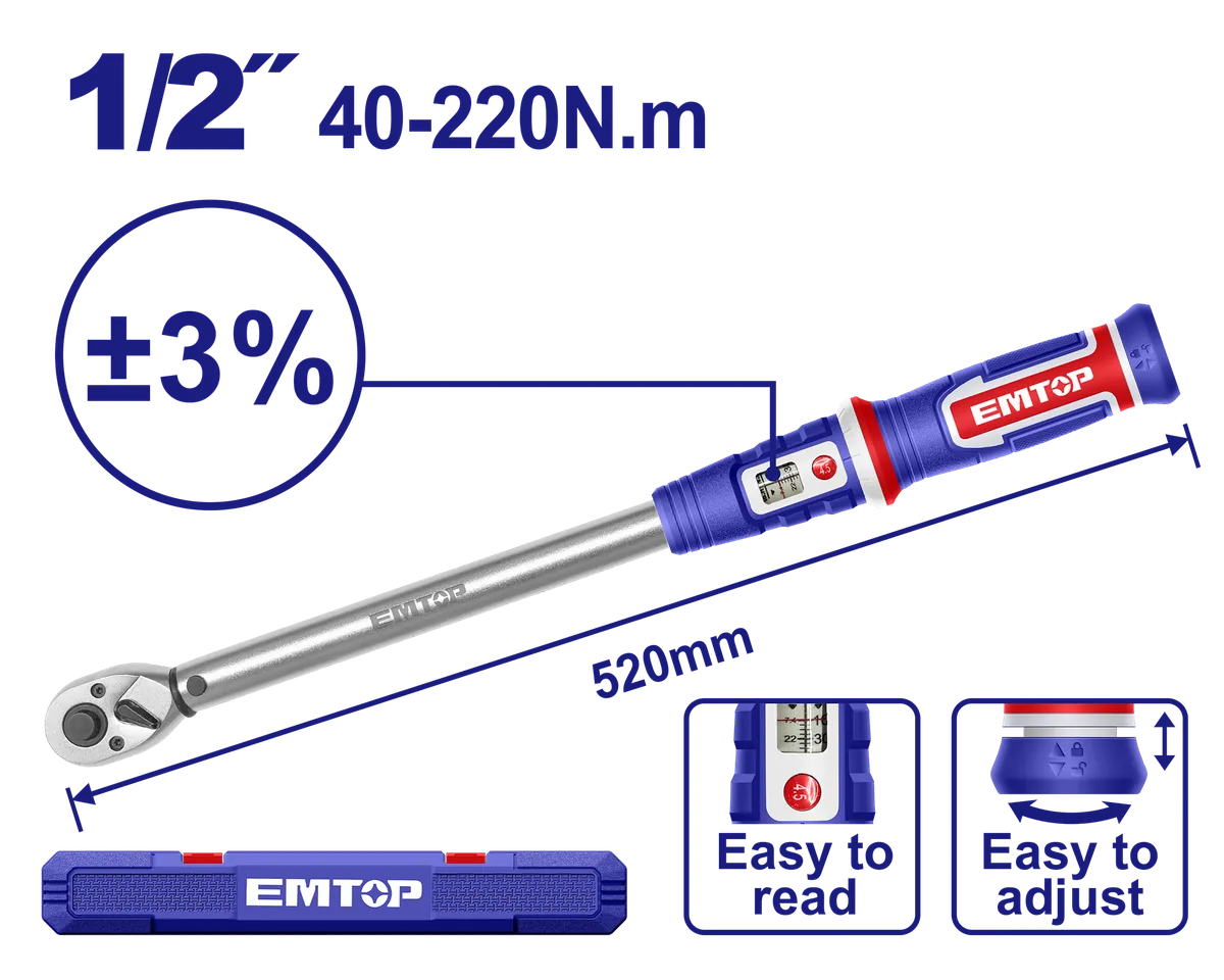 EHPTW1220N8 4分（1/2吋）預設式扭力扳手