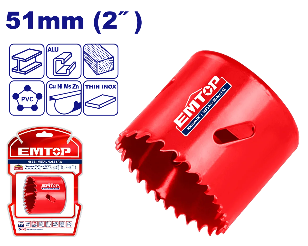 EHSW10511 51mm 雙金屬開孔器