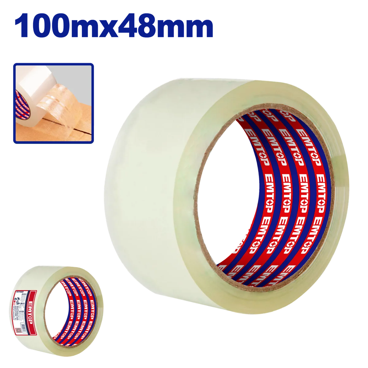 EMPN1H20 48mm×101m超透明封箱膠帶