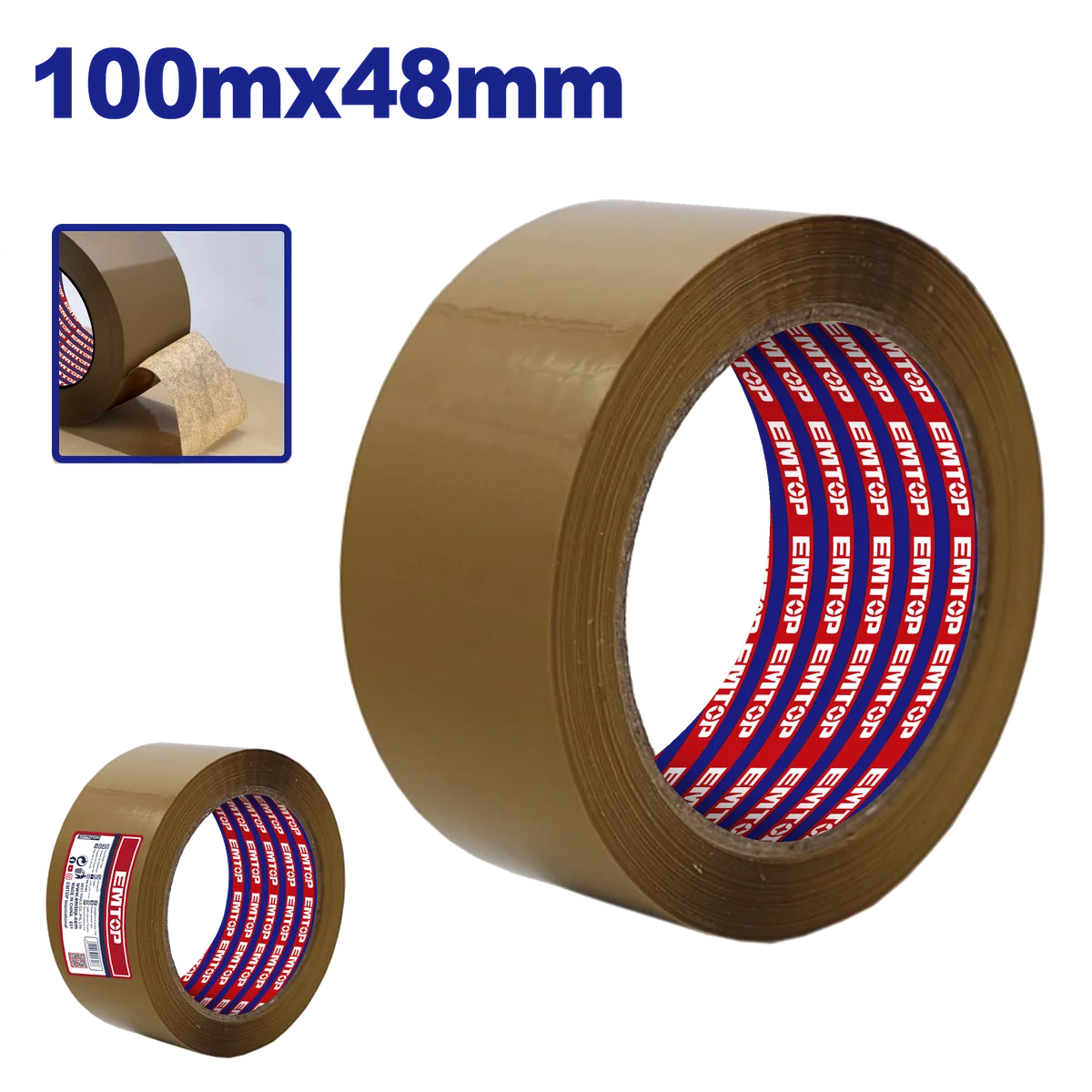 EMPN1H30 48mm×100m棕色封箱膠帶