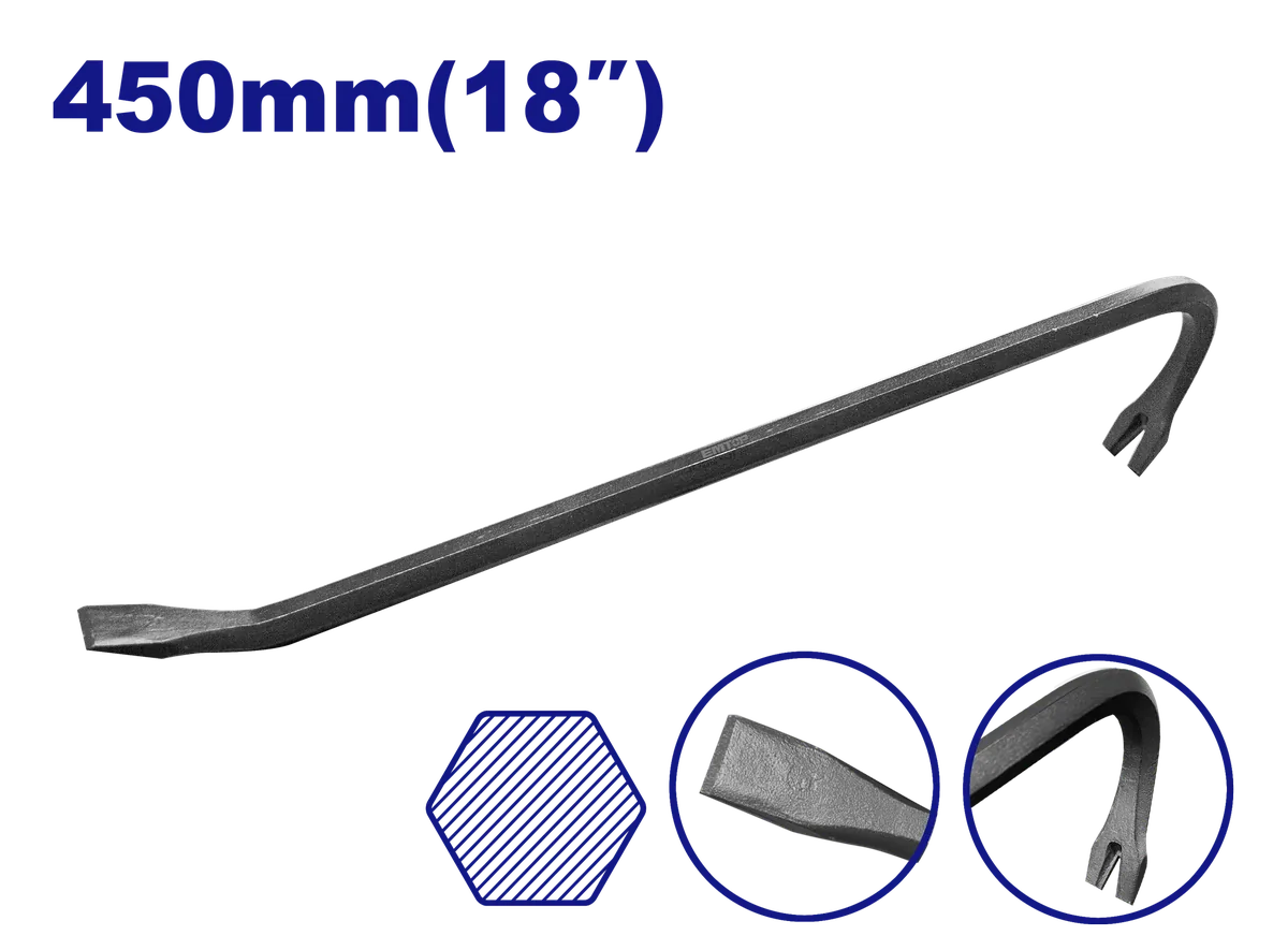 EMQB1345 450mm重型高碳鋼鐵撬棒
