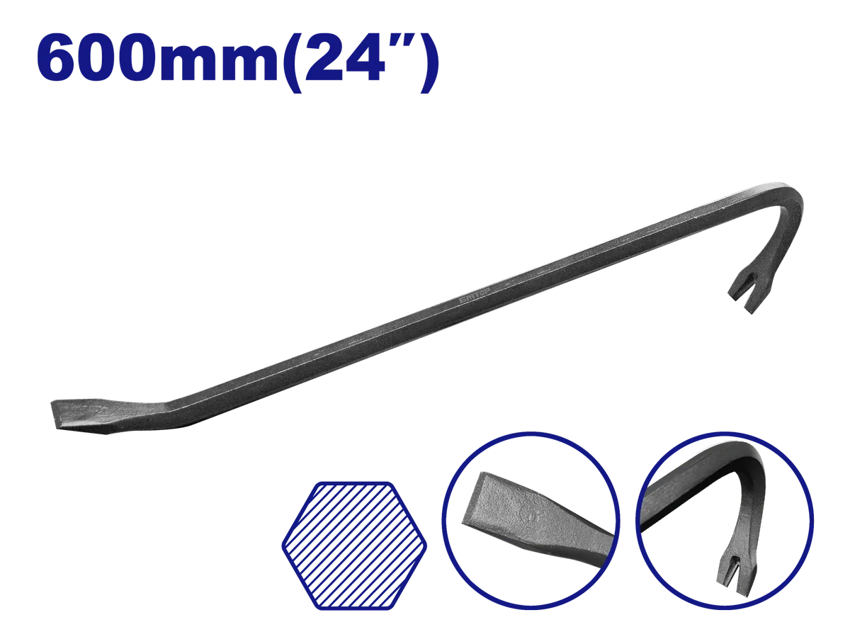 EMQB1360 600mm重型高碳鋼鐵撬棒