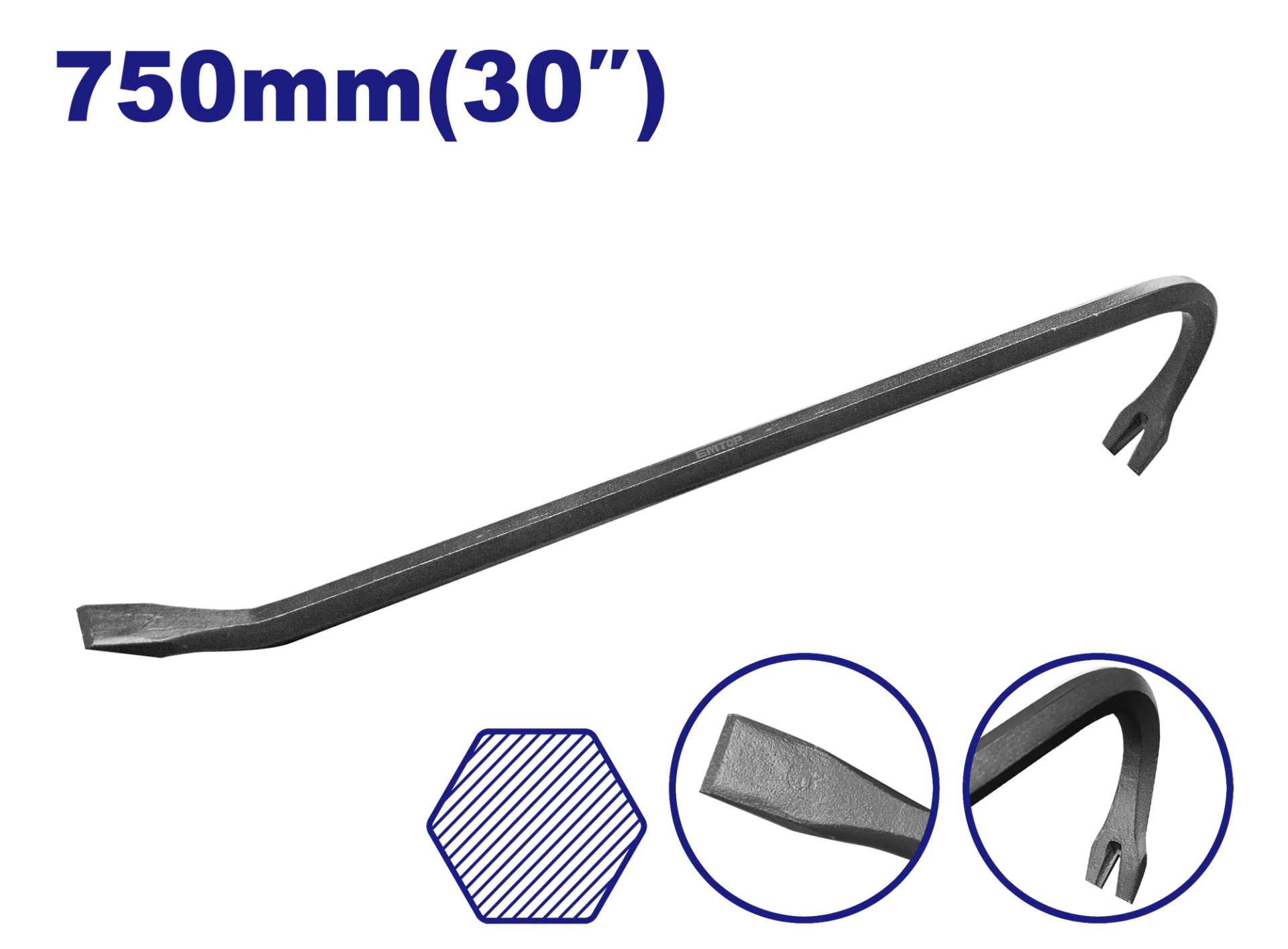 EMQB1375 750mm重型鐵撬棒