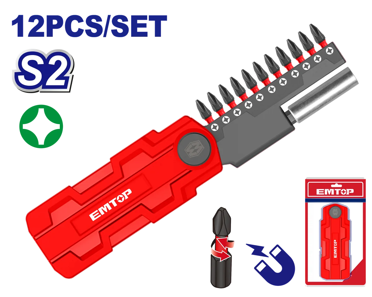 EMSV3K02 12件式可換式棘輪起子批頭組