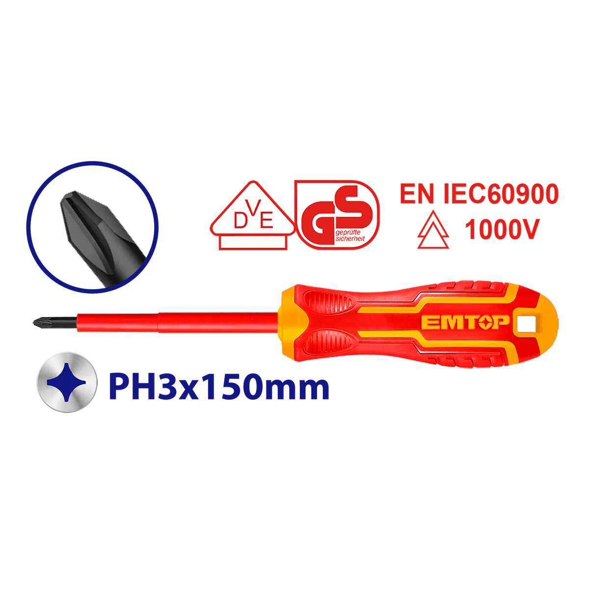 ESDRJPH3150 PH3*150mm絕緣電工米字螺絲起子
