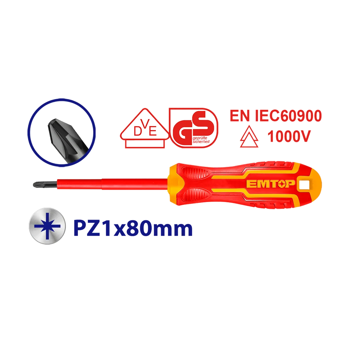 ESDRJPZ180 PZ1×80mm絕緣電工米字螺絲起子