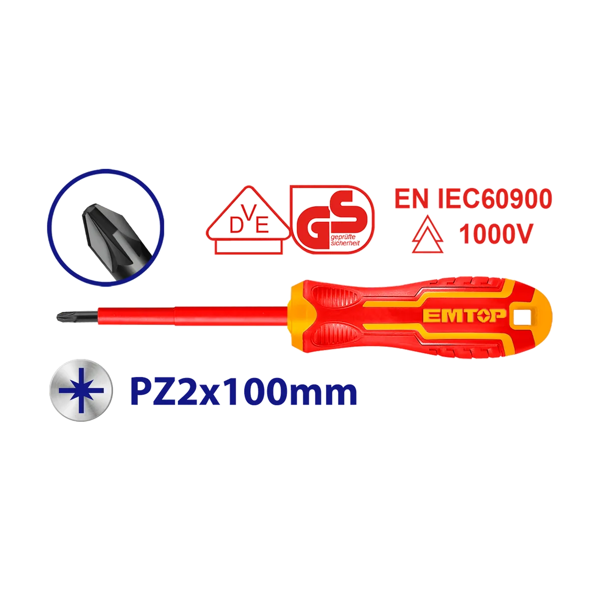 ESDRJPZ2100 PZ2×100mm絕緣電工米字螺絲起子