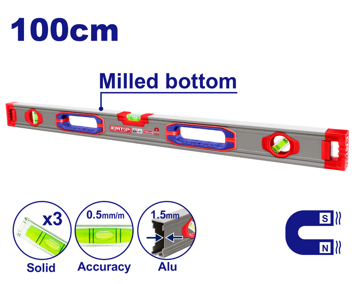 ESLL210028M 開發款帶磁水準尺/100cm