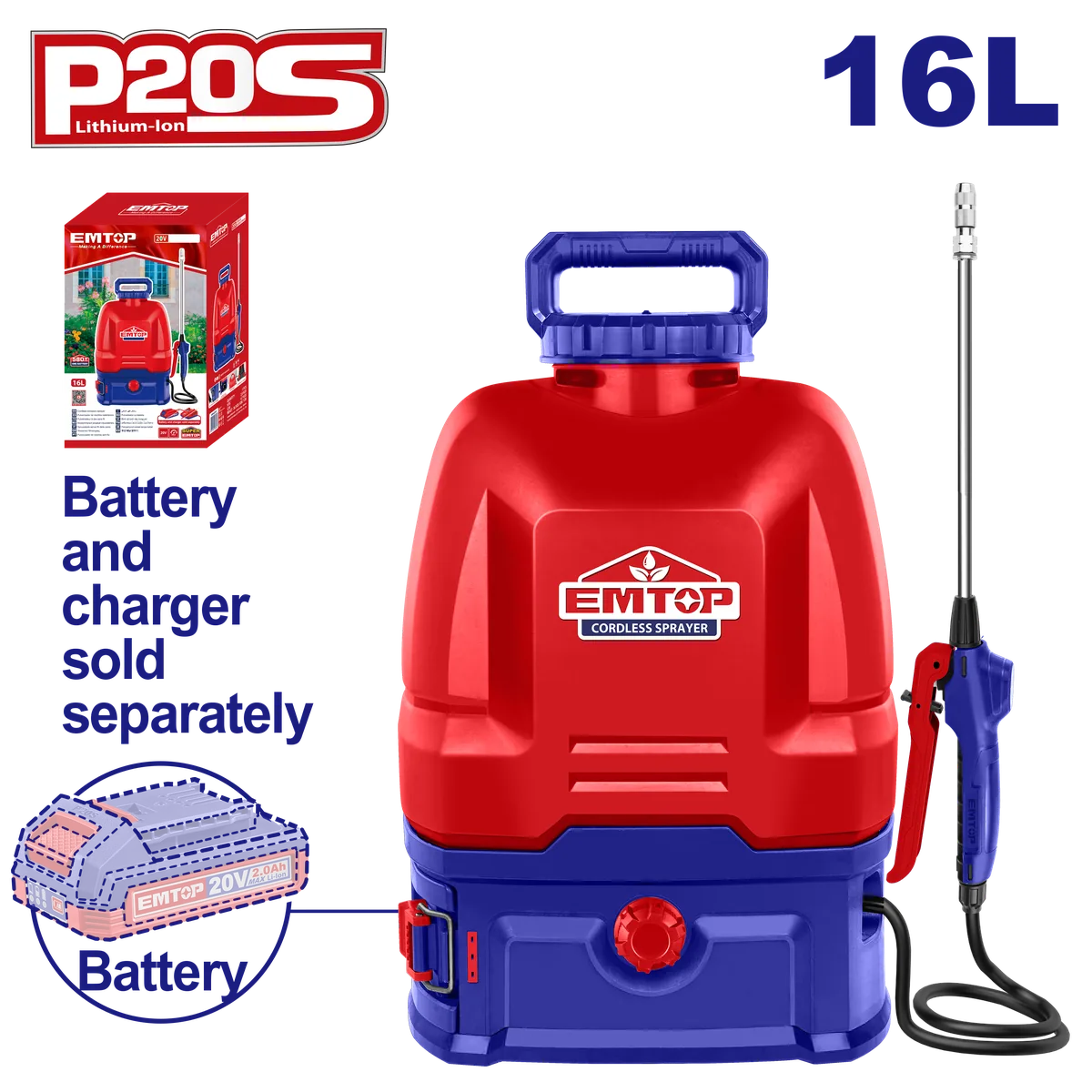 ESPLI2016 20V鋰電噴霧器/16L(單機組)
