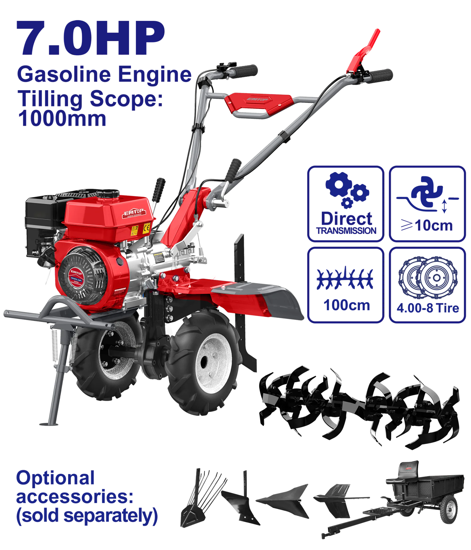 ETLR10021 四行程引擎微耕機/7.0HP